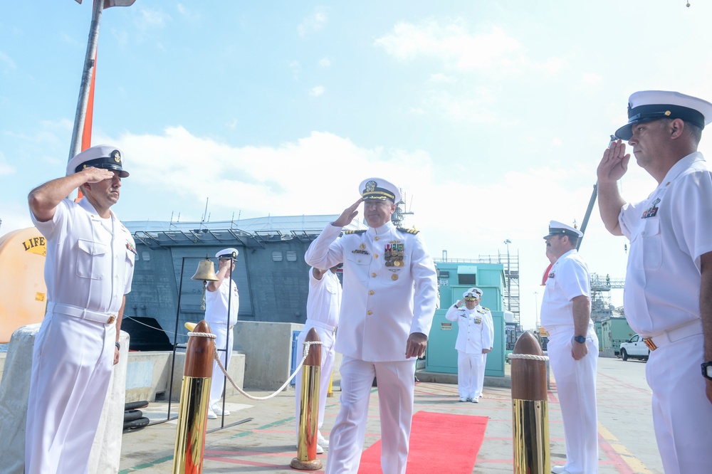 USS Canberra (LCS 30) Blue Crew Conducts Change of Command