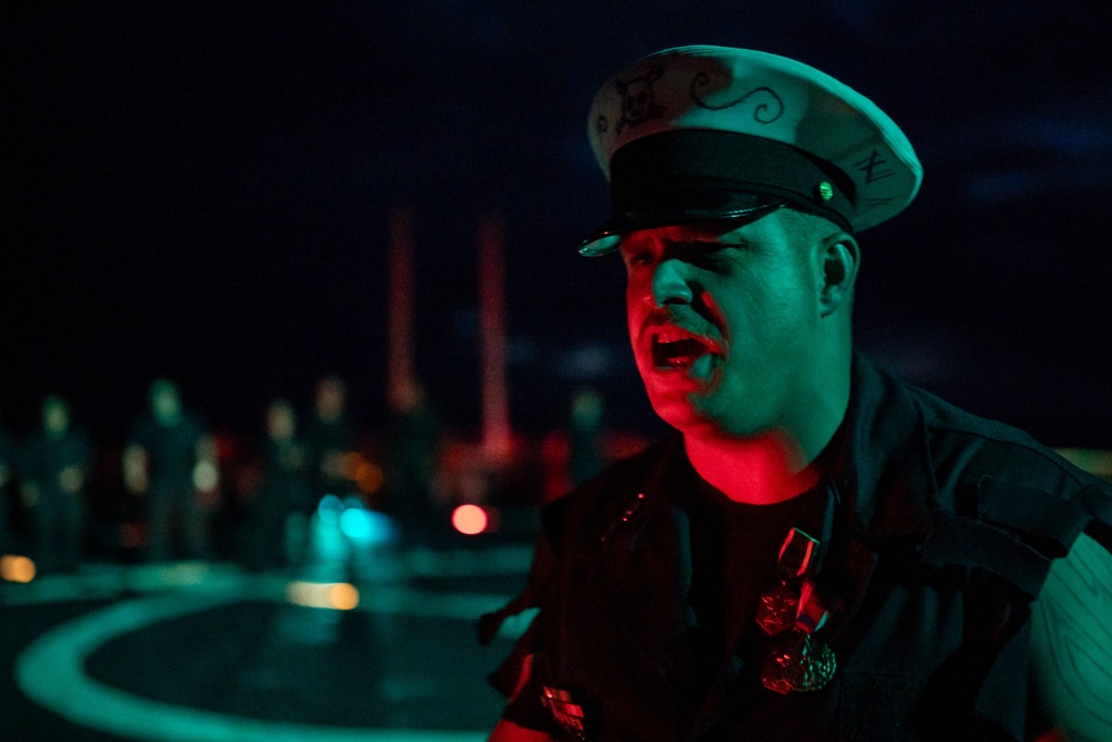 Porter Sailors Conduct Line Crossing Ceremony