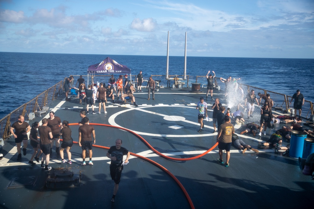Porter Sailors Conduct Line Crossing Ceremony