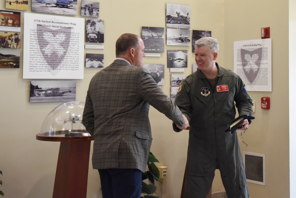 Congressman Gary Palmer and U.S. Representative Mike Rogers visit the 117th Air Refueling Wing