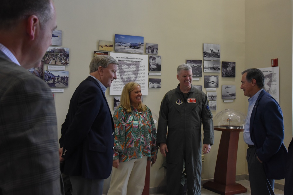 Congressman Gary Palmer and U.S. Representative Mike Rogers visit the 117th Air Refueling Wing