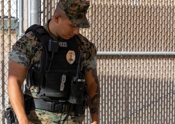 Lance Corporal Jorge Bosquez and Military Working Dog, Tigi