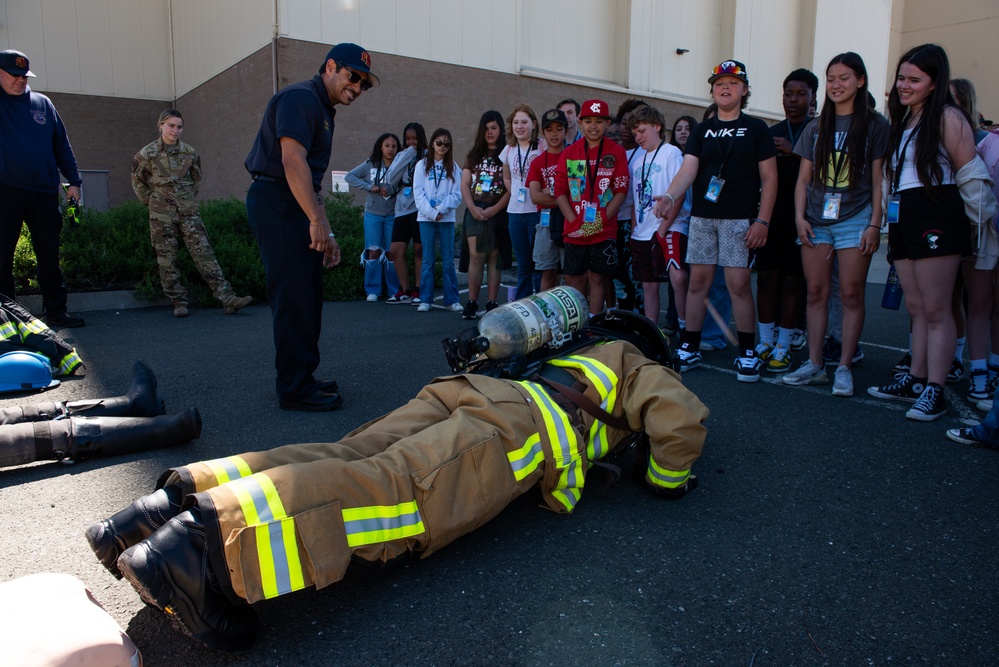 Travis AFB hosted Career Day for students from Travis Unified School District