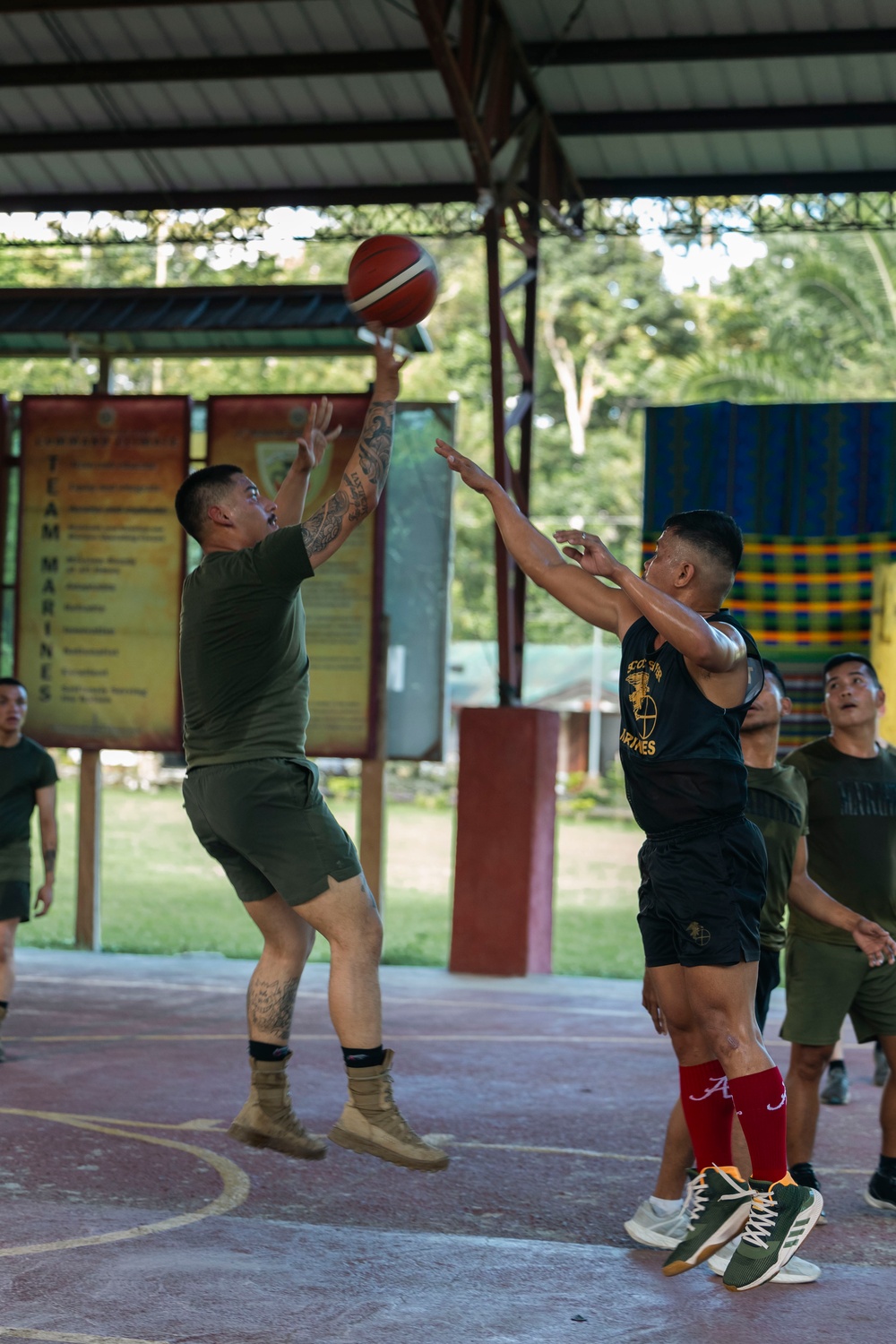 ACDC: 1/7, Philippine Marines play basketball 