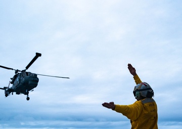 U.S. Coast Guard works with Brazilian navy helicopter crew