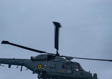 U.S. Coast Guard works with Brazilian navy helicopter crew