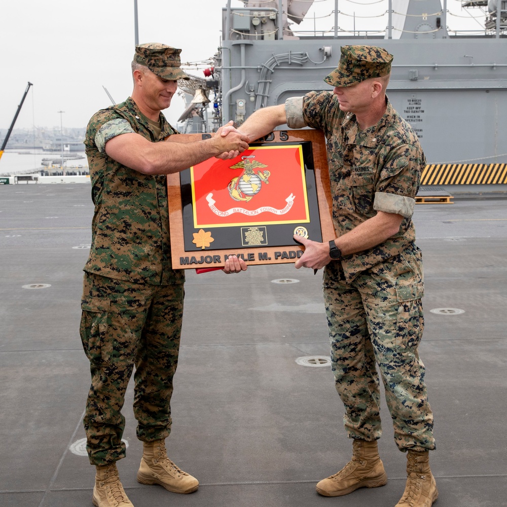 Marines From The 2nd Battalion, 4th Marines Tour of USS Tripoli