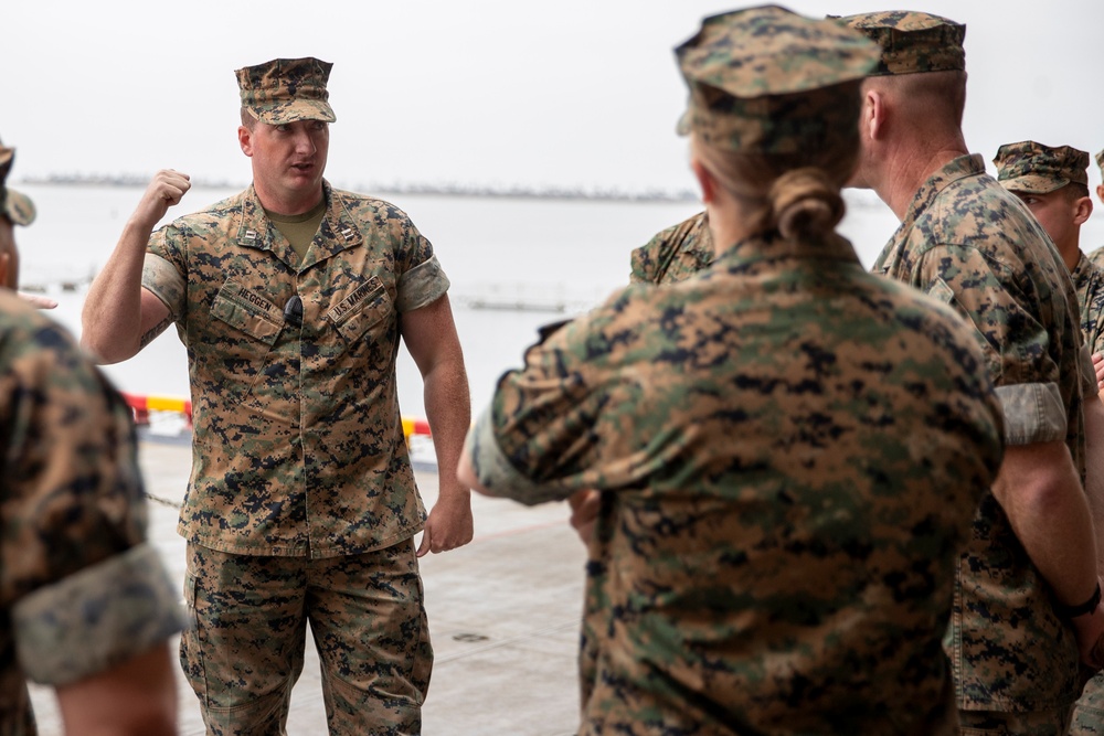 Marines From The 2nd Battalion, 4th Marines Tour of USS Tripoli