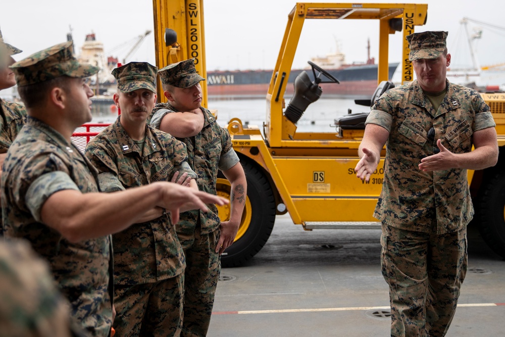 Marines From The 2nd Battalion, 4th Marines Tour of USS Tripoli