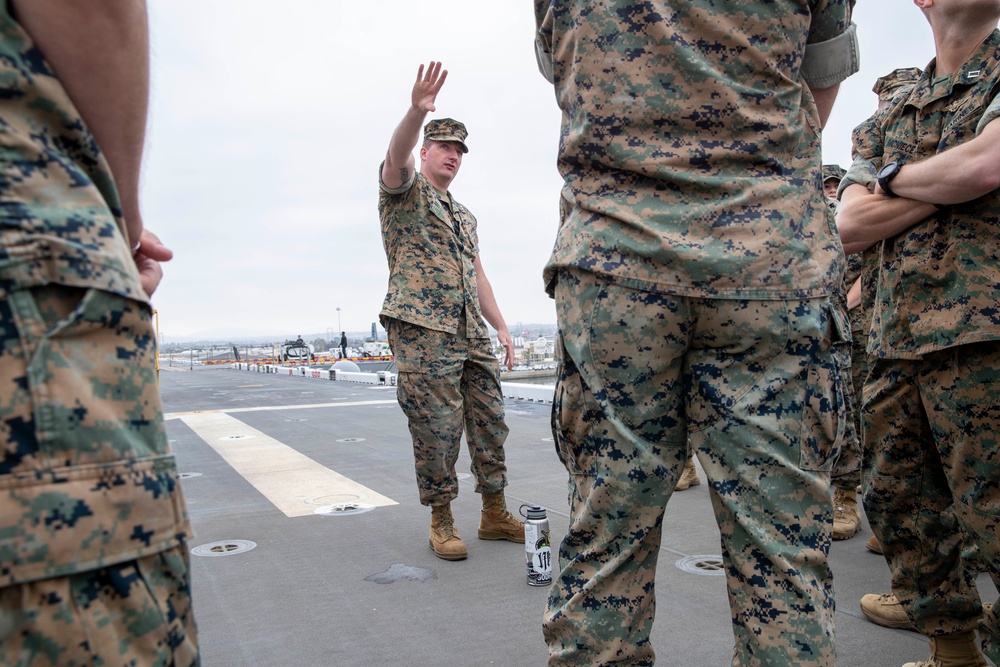 Marines From The 2nd Battalion, 4th Marines Tour of USS Tripoli