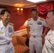 USS Ronald Reagan (CVN 76) hosts US Ambassador to Japan Rahm Emanuel, Japanese Government officials, leaders from the US Navy, JMSDF prior to departing Yokosuka, Japan after 9 years as FDNF carrier