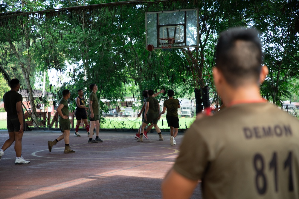 ACDC: 1/7, Philippine Marines play basketball