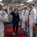 USS Ronald Reagan (CVN 76) hosts US Ambassador to Japan Rahm Emanuel, Japanese Government officials, leaders from the US Navy, JMSDF prior to departing Yokosuka, Japan after 9 years as FDNF carrier