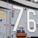 USS Ronald Reagan (CVN 76) hosts US Ambassador to Japan Rahm Emanuel, Japanese Government officials, leaders from the US Navy, JMSDF prior to departing Yokosuka, Japan after 9 years as FDNF carrier