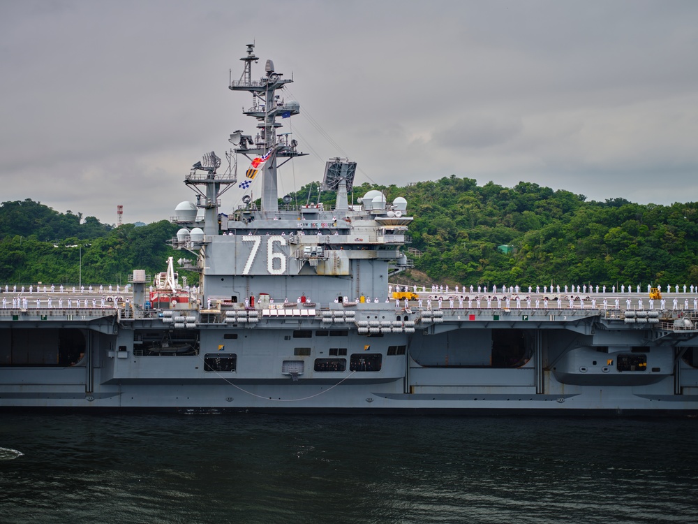 USS Ronald Reagan Departs Yokosuka