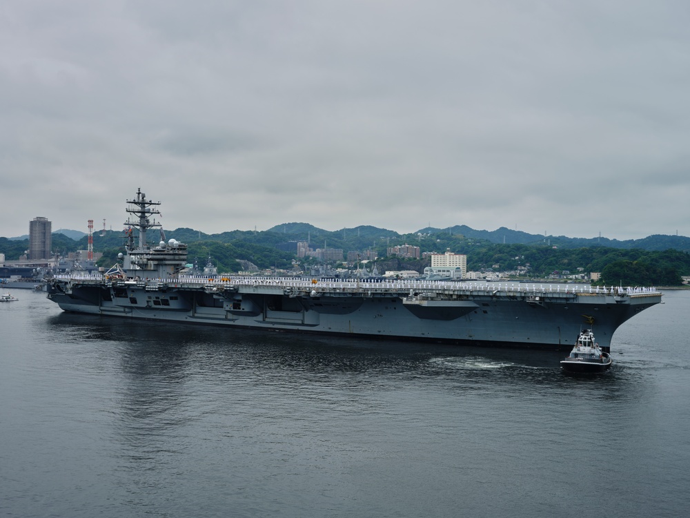 USS Ronald Reagan Departs Yokosuka