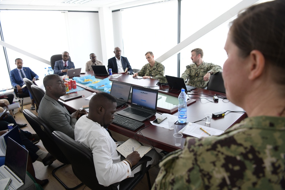 U.S. Sailors teaches Seavision, maritime legal considerations to Gabonese officials