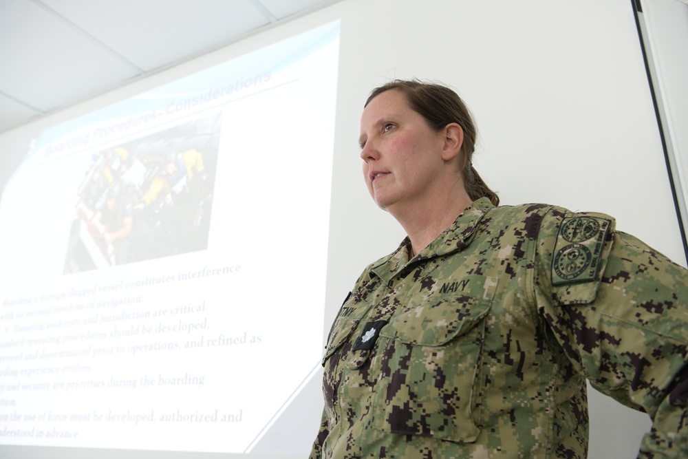 U.S. Sailors teaches Seavision, maritime legal considerations to Gabonese officials