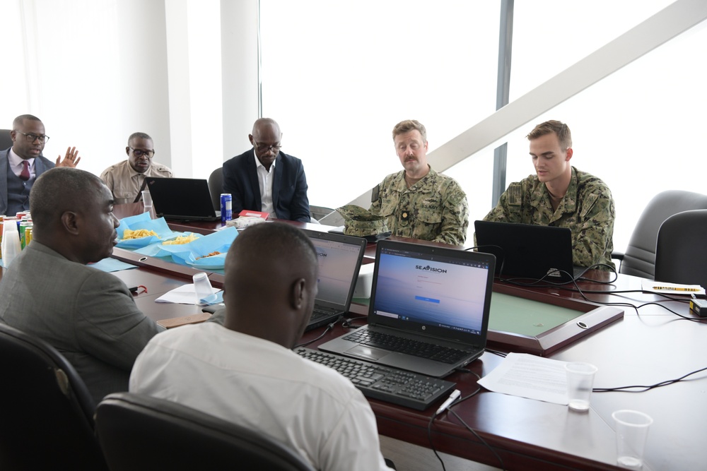 U.S. Sailors teaches Seavision, maritime legal considerations to Gabonese officials