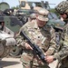 Lt. Col. Kevin Hoffman, 29th Infantry Division talks with a Czechia soldier in Libava, Czechia