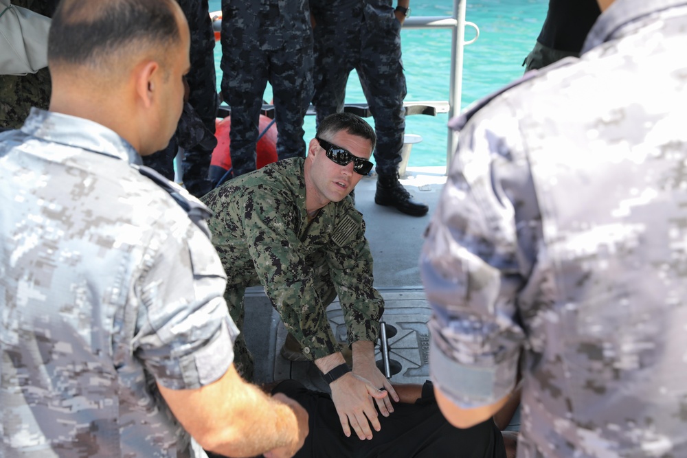 Man overboard recovery training