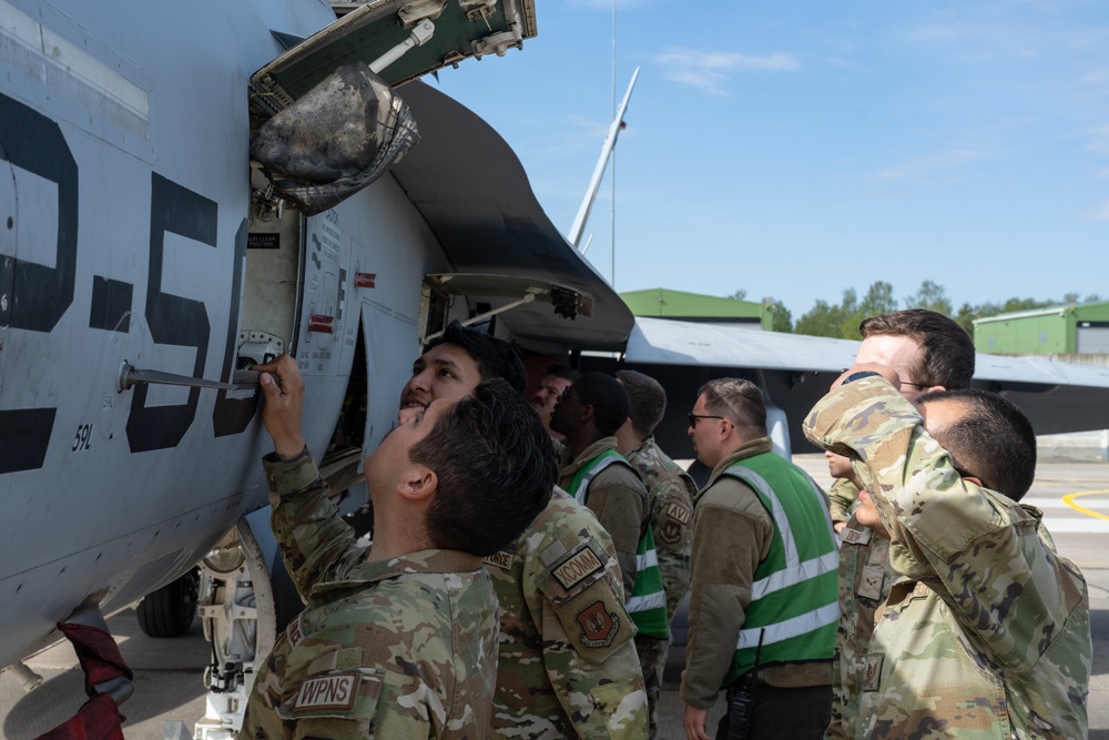 AK24: Airmen tour Spanish Air Force F-18 Hornet