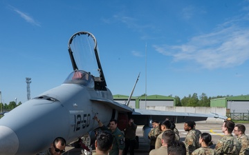 AK24: Airmen tour Spanish Air Force F-18 Hornet