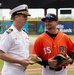 Capt. J. Patrick Thompson throws first pitch at Tides game