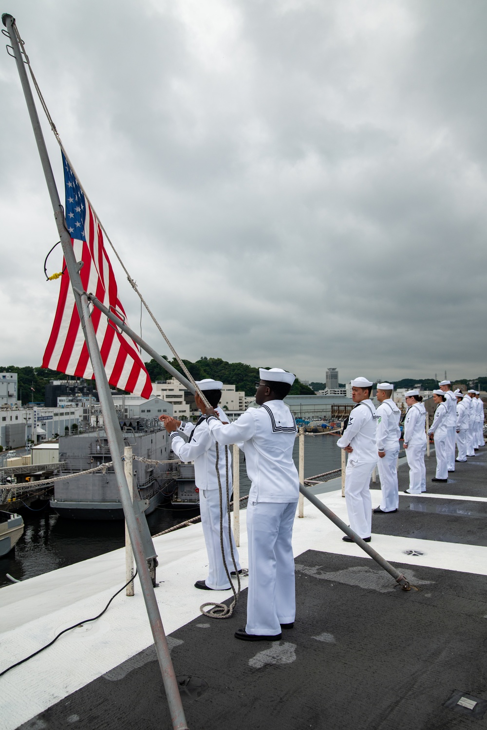 USS Ronald Reagan (CVN 76) departs Commander, Fleet Activities, Yokosuka after 9 years as FDNF carrier