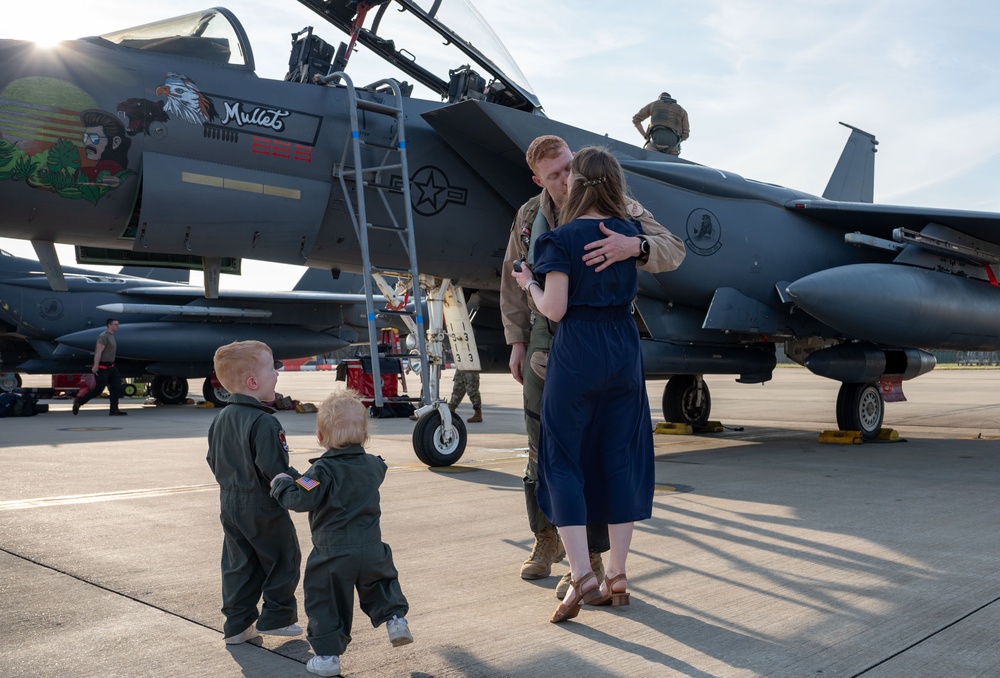494th FS aircrew return from deployment 2024