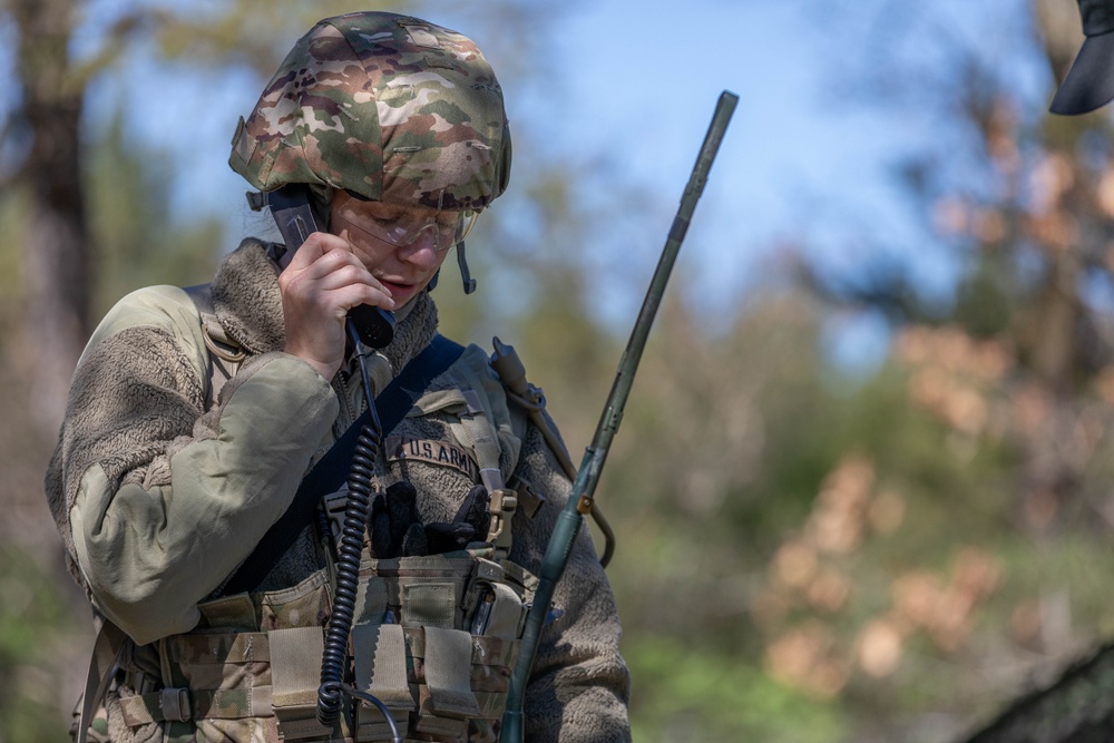 Sgt. Cadence Kuykendall calls in a Nine Line Medical Evacuation