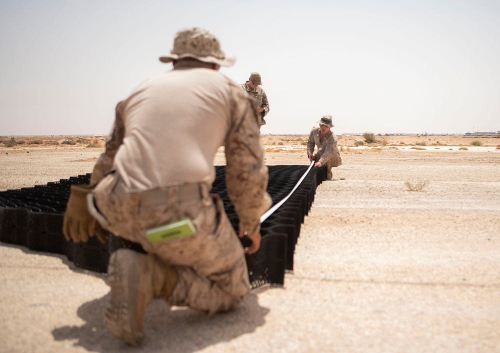 Marines, Seabees, Airman, and Soldiers tackle airfield damage repair during Native Fury 24