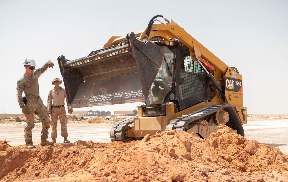 Marines, Seabees, Airman, and Soldiers tackle airfield damage repair during Native Fury 24