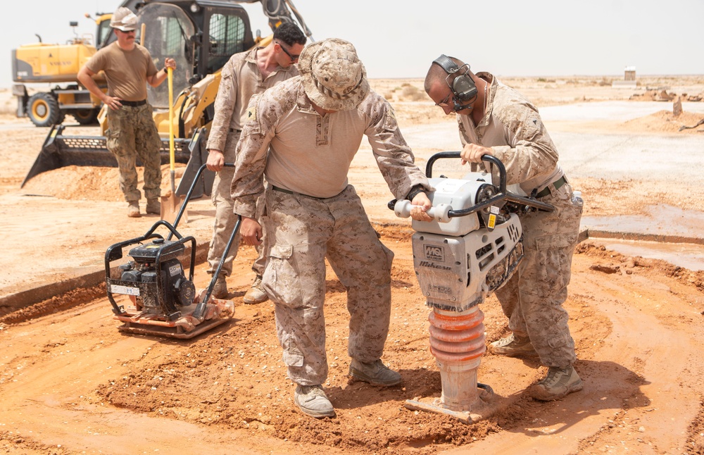 Marines, Seabees, Airman, and Soldiers tackle airfield damage repair during Native Fury 24