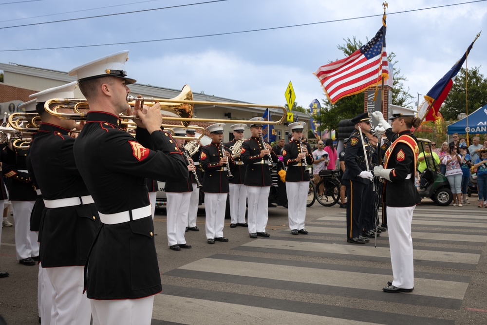 Marine Forces Reserve Band performs at The Battle of Flowers Parade