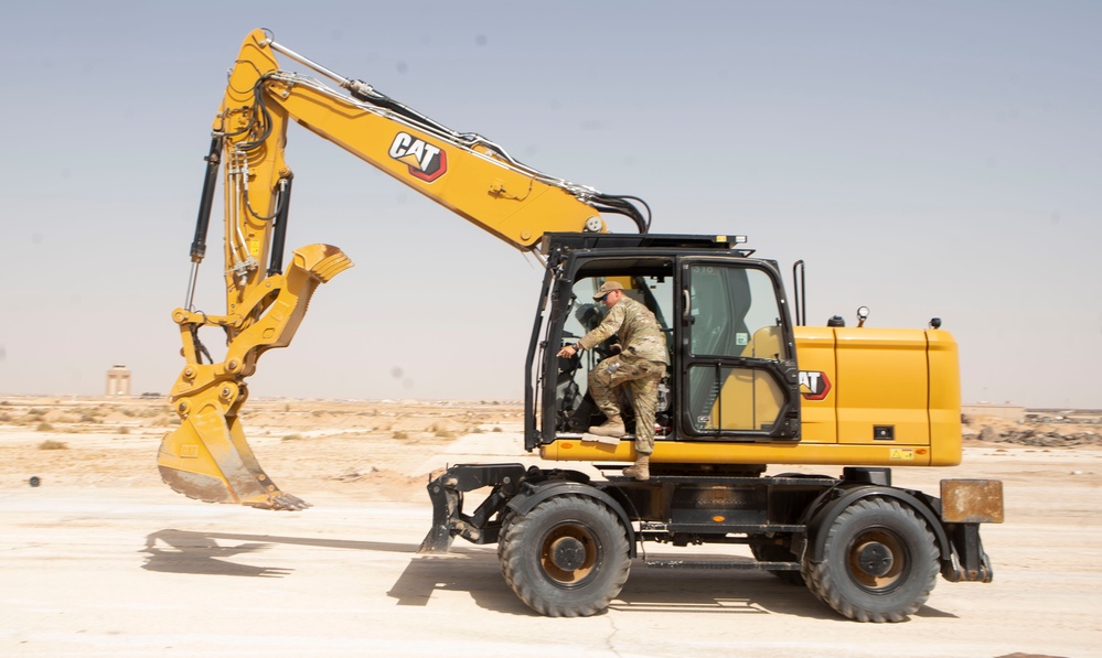 Combat Engineers prepare airfield for Airfield Damage Repair Training during Native Fury 24