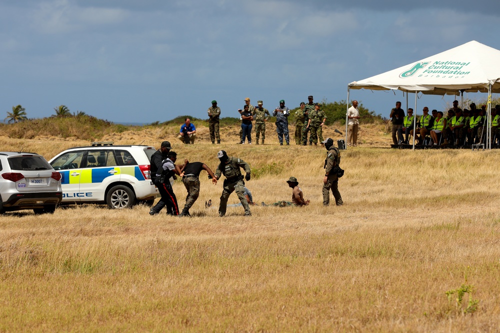 TRADEWINDS 24 participants demonstrate scenarios conducted during the exercise to distinguished visitors