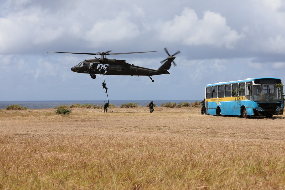 TRADEWINDS 24 participants demonstrate scenarios conducted during the exercise to distinguished visitors