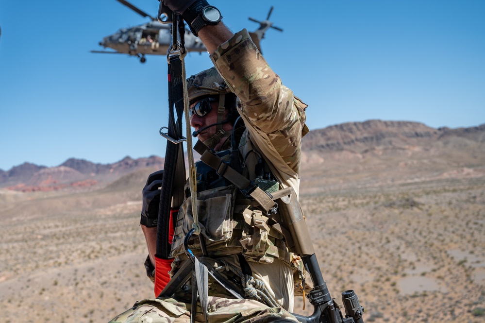 Airmen from the 88th TES and 413th FLTS conduct combat rescue training