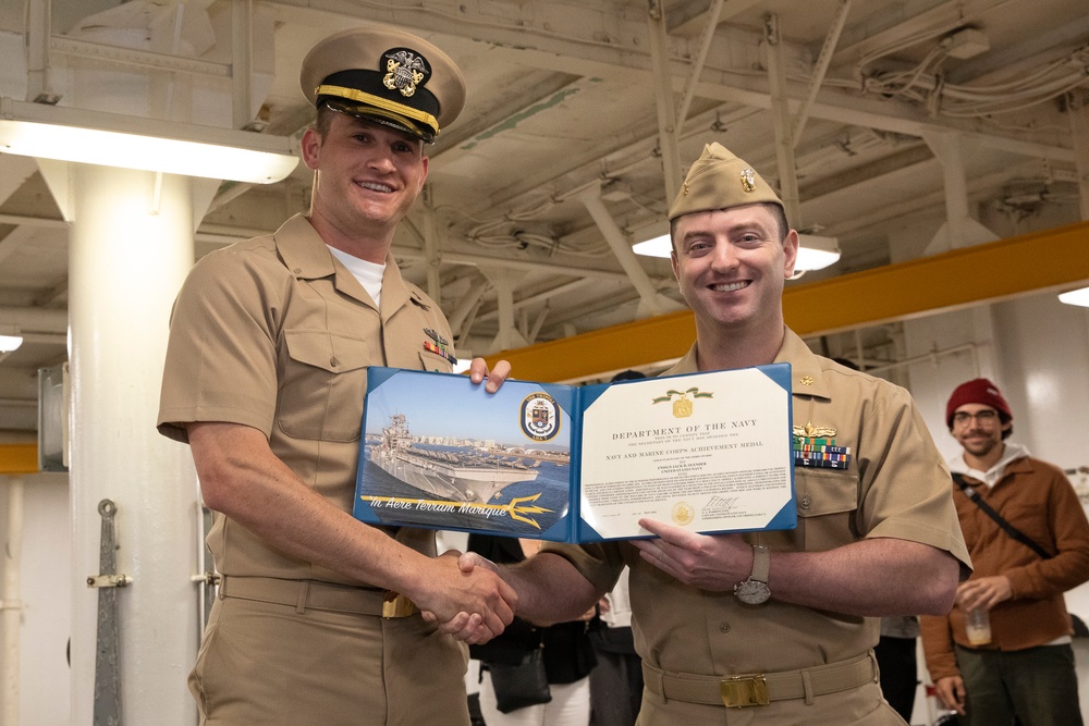 Lt. j.g. Olander promotion