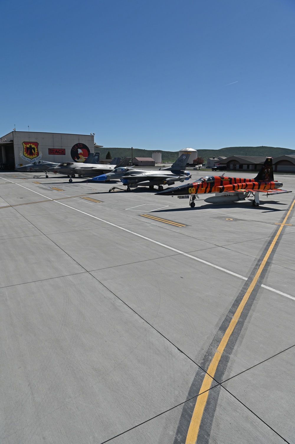 Luke AFB F-16s and F-35s fly with Kingsley Eagles