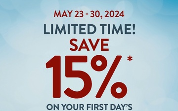 New MILITARY STAR Cardmembers Save 15% On All First-Day Purchases May 23 Through 30