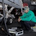 Sailors conduct aircraft maintenance aboard Abraham Lincoln