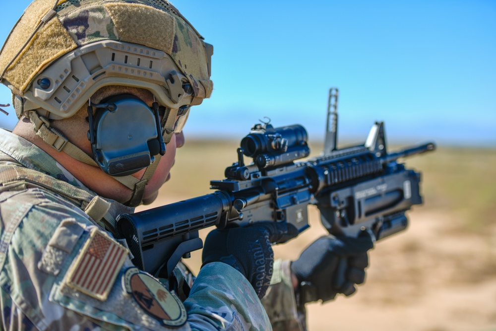 163d Attack Wing Security Forces Conduct M320 Training at Edwards AFB
