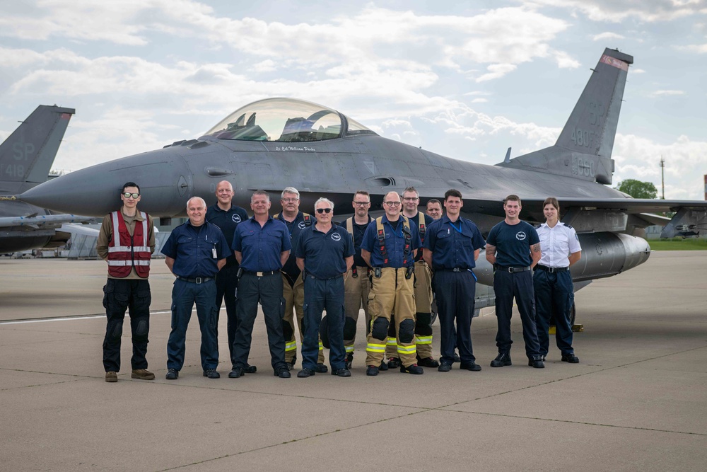 480th FGS and 52nd MXS conduct aircraft familiarization with NATO Fire Department