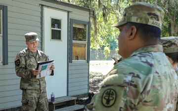 Sergeants Major verify lane readiness for Best Leader Competition
