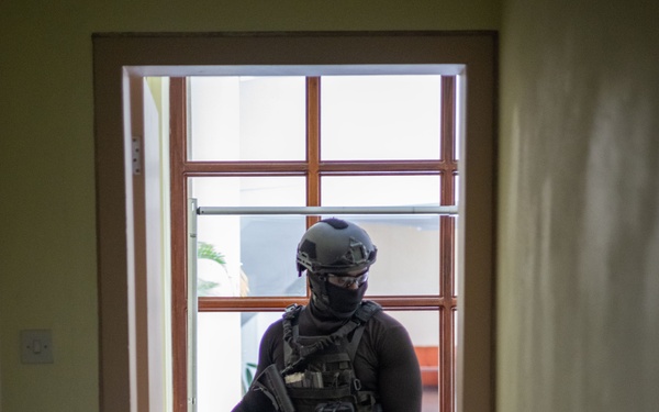 Special Operations and Interagency SWAT display cooperation during active shooter drill at TRADEWINDS 24