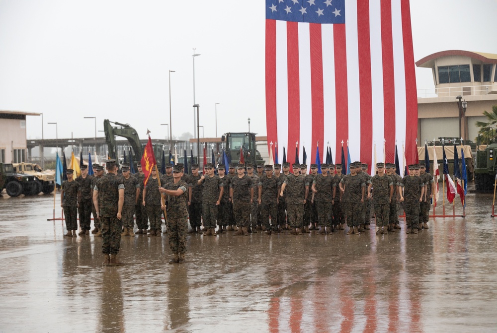 Engineer Company, Marine Wing Support Squadron 174 change of command