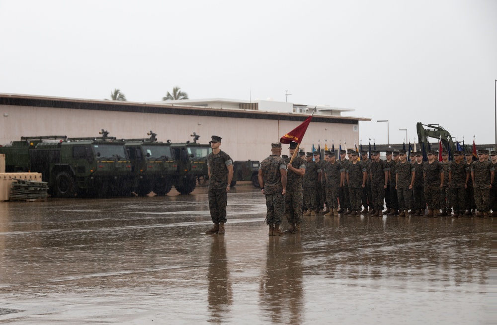 Engineer Company, Marine Wing Support Squadron 174 change of command