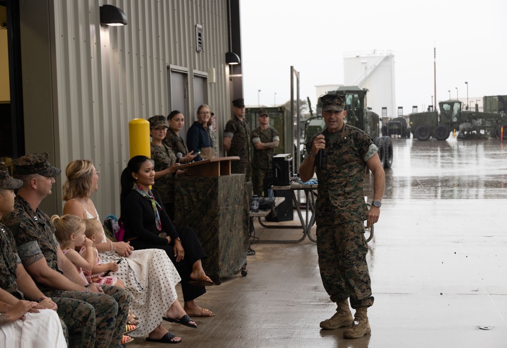 Engineer Company, Marine Wing Support Squadron 174 change of command